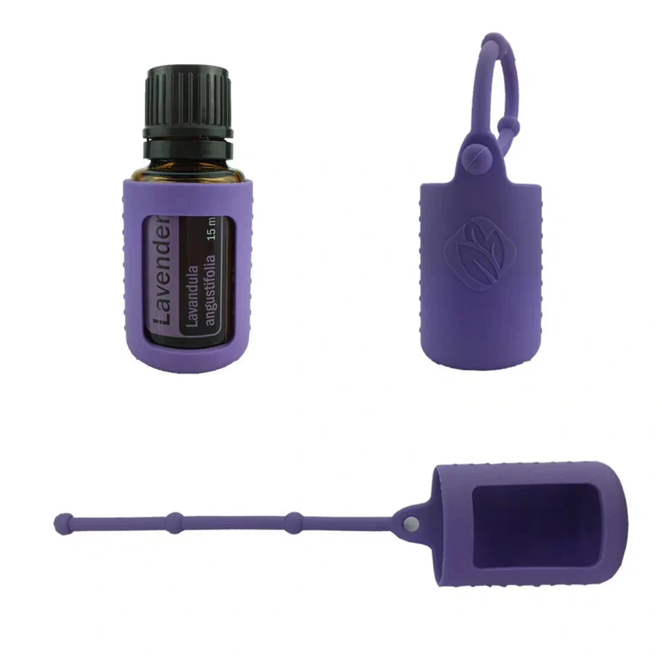 Hot Sale Essential Oil Perfume Silicone Sleeve Carrying Bottle silicone