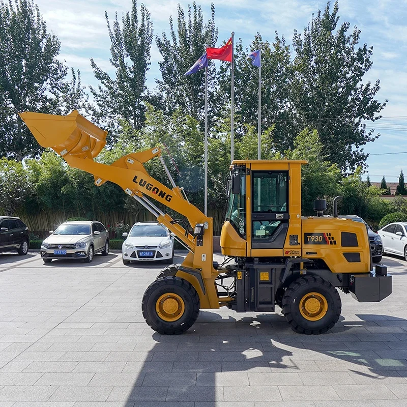 LUGONG T930 Compact Small Wheel Loader 1.6t Tons Construction Equipment Front Shovel Loader