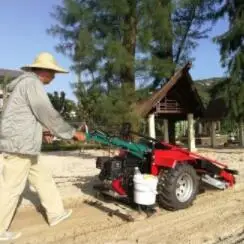 hot sale walk behind beach sand cleaner for removing wood from beach sand