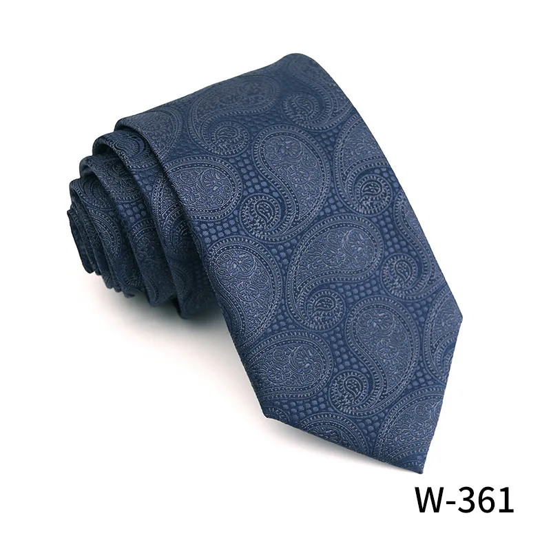 Hot selling black navy dark print Paisley woven polyester neck tie for men shirt accessories
