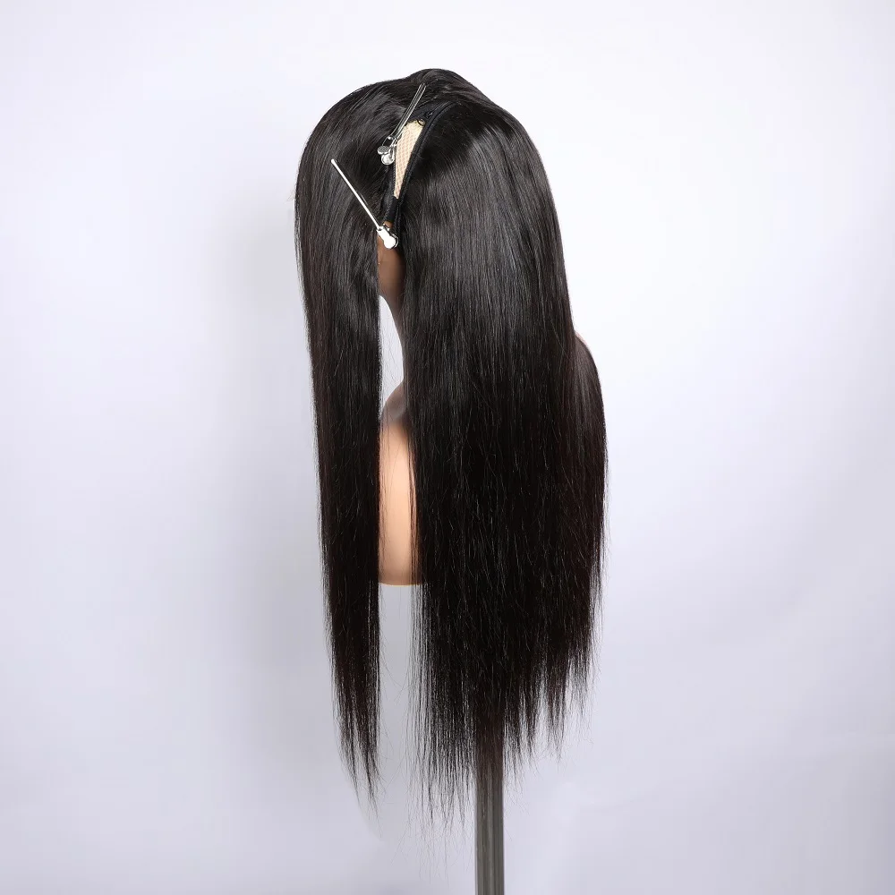 Newly Designed Product Launched Zipper Wig 13*4 Transparent HD Lace Front Glueless Human Hair Wig Splicing Style For Women