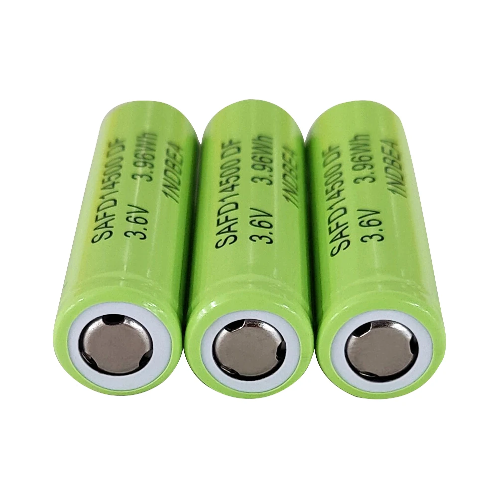 3.6v 1200mah 14500 Aa size Li-ion rechargeable battery for solar lights and flashlights