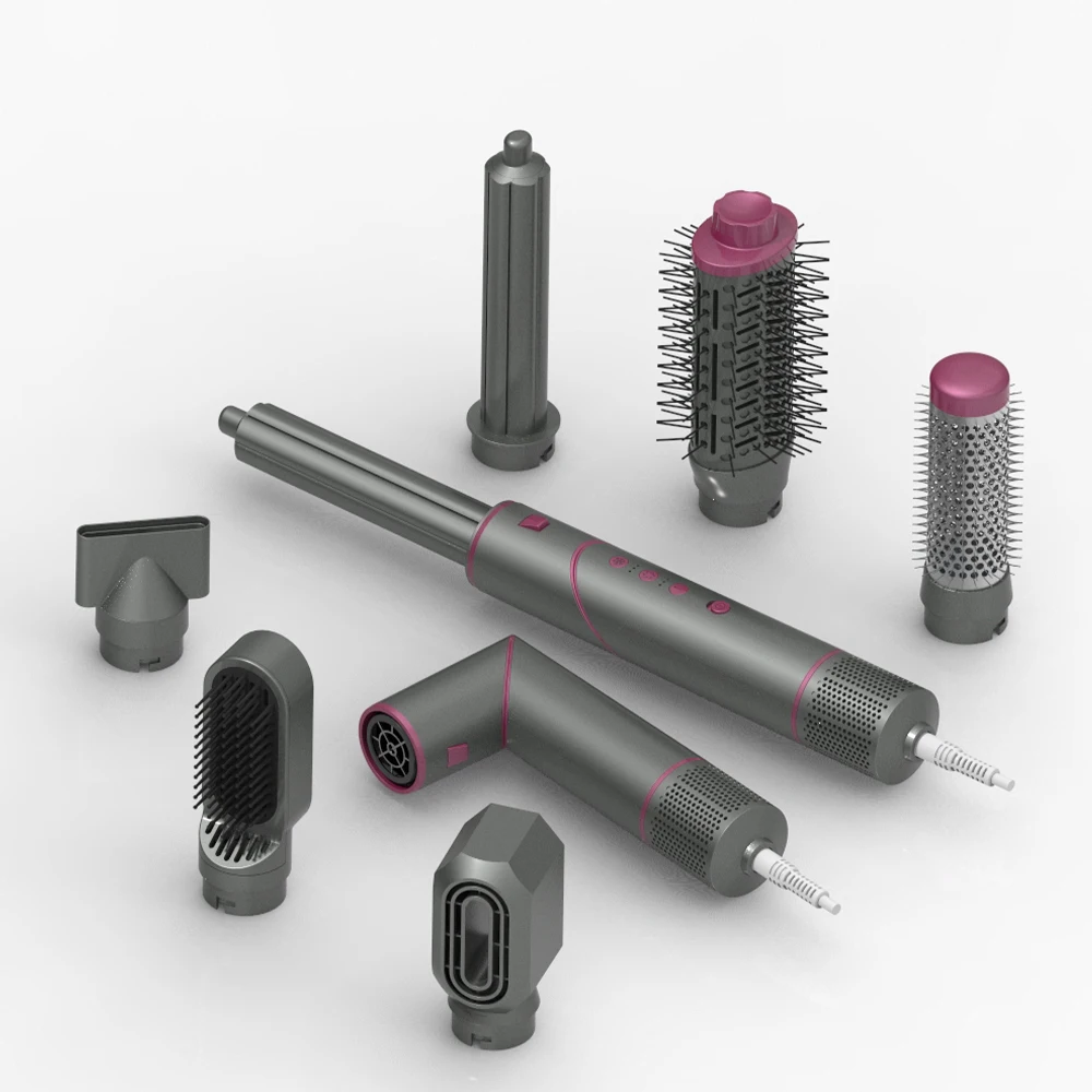 OEM/ODM 7 in 1 High Speed 1400W BLDC Ionic Hair Styler Electric Multistyler hair Tool one step air wrap for Salon/Household