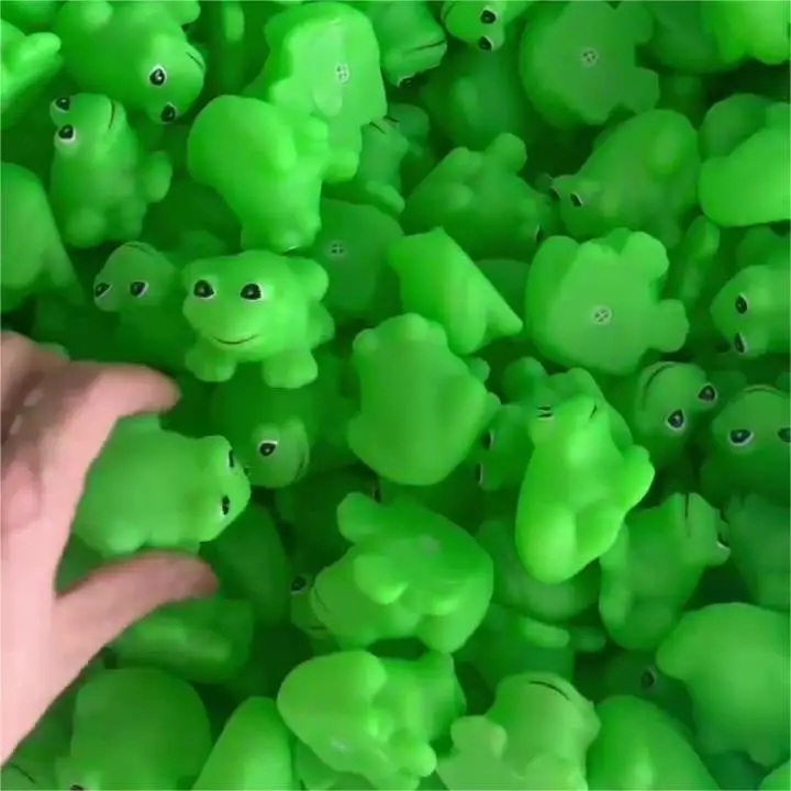 Mini Rubber Frogs for Bath Squeak and Float Frogs Swimming Bathtub Toys for Boys and Girls Birthday Party Decoration