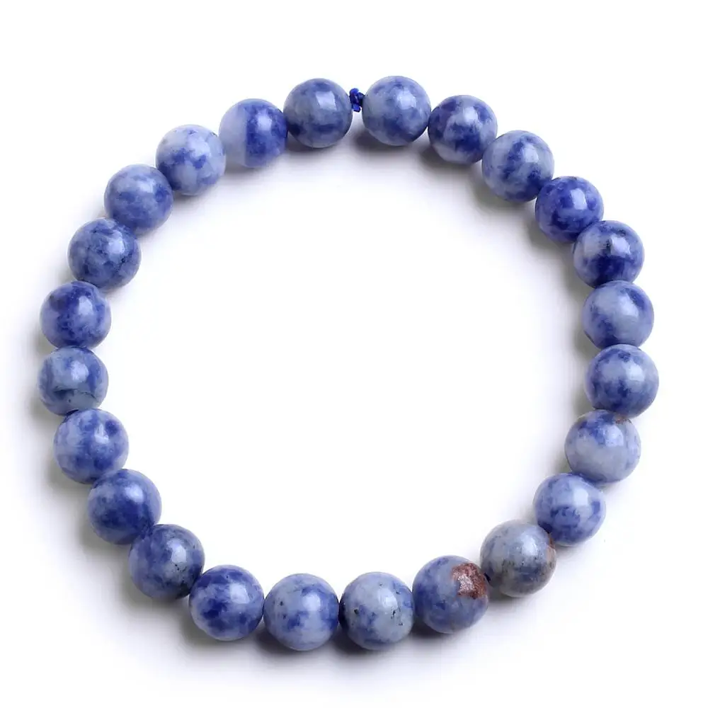 Wholesale Jewelry 19cm 8mm Gemstone Beads Crystal Rock Healing Beaded Stretch Natural Stone Bracelets