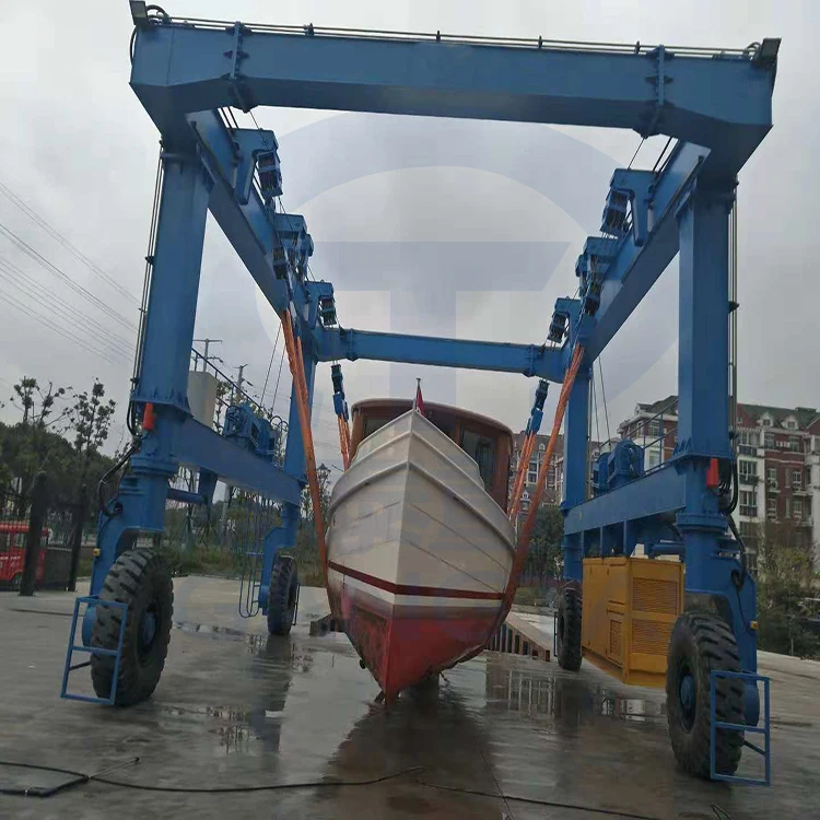 Portable Lifting Machine for Boat Travel Lifter 10 Ton100t Mobile Boat Lifting Crane