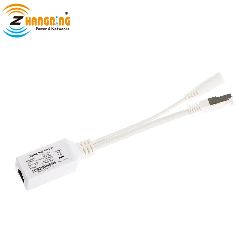 PoE Splitter cable Injector Gigabit PoE Injector with LED Light for MikroTik and other PoE Products