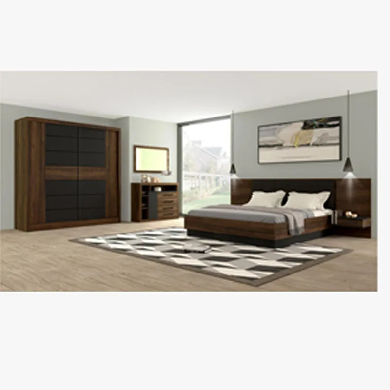 Bedroom Furniture Set Hotel Manufacturer Wholesale Dubai Modern Luxury 2022 Factory China 5 Star Hotel King Size 1 Set Wood