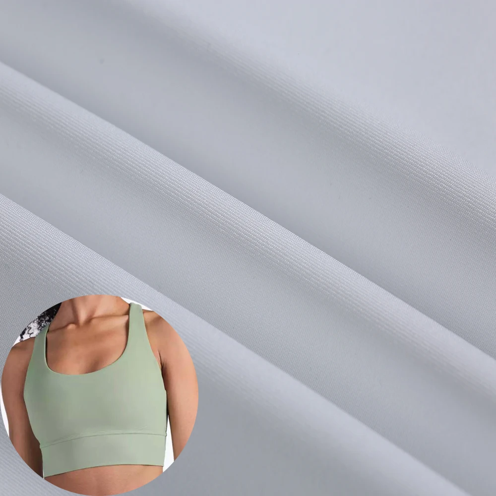 
Recycled sportswear leggings t shirt swimwear Repreve rpet pet polyester fabric made from recycled plastic bottles 