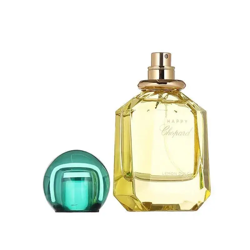 New order multi-faceted square oblique shoulder 100ml ladies perfume glass bottle high quality customizable spray glass bottle