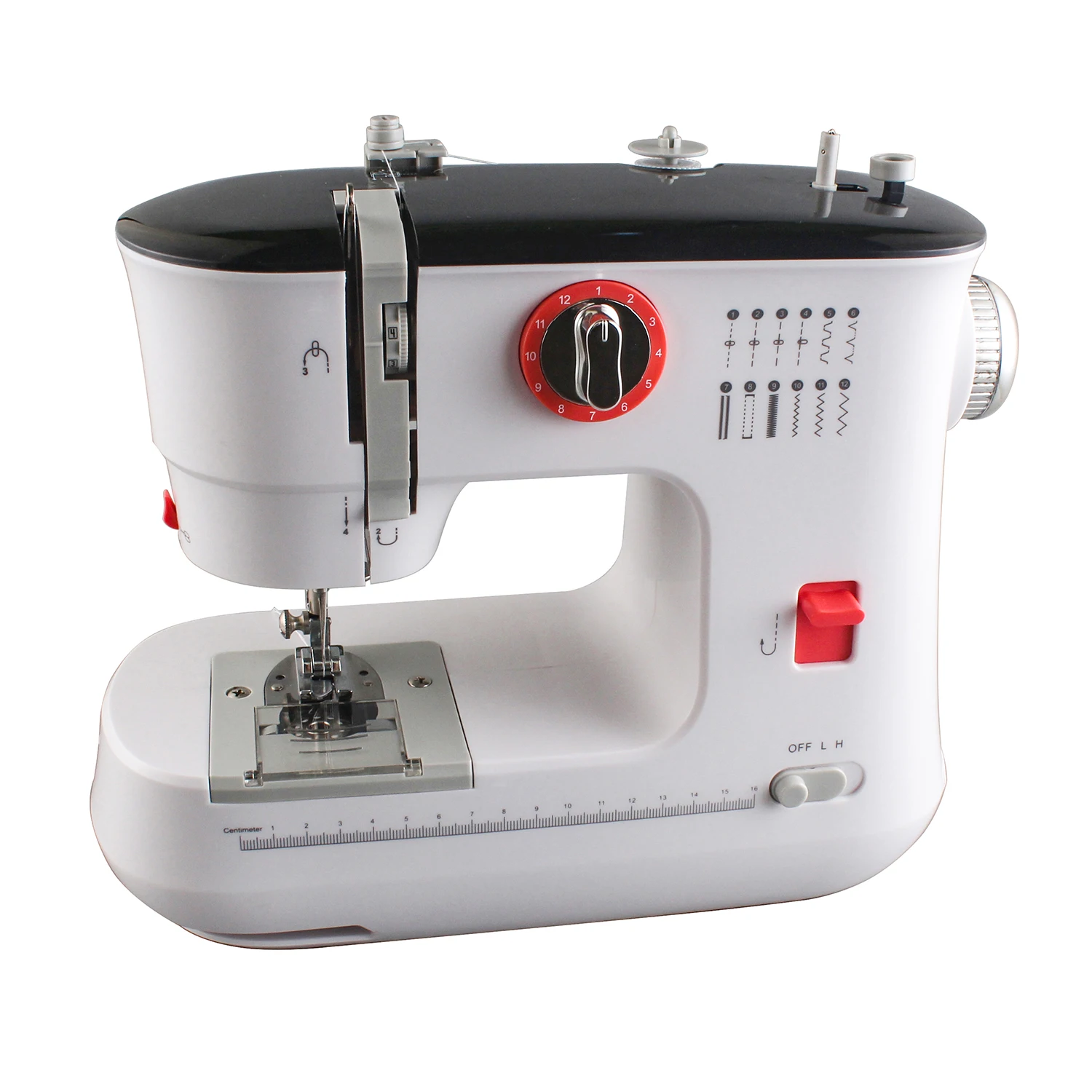Sewing Machine Household Knitting Electrical Mini Portable Free-arm Sewing DC Power Pedal Sewing Machine Mini Russian Manual