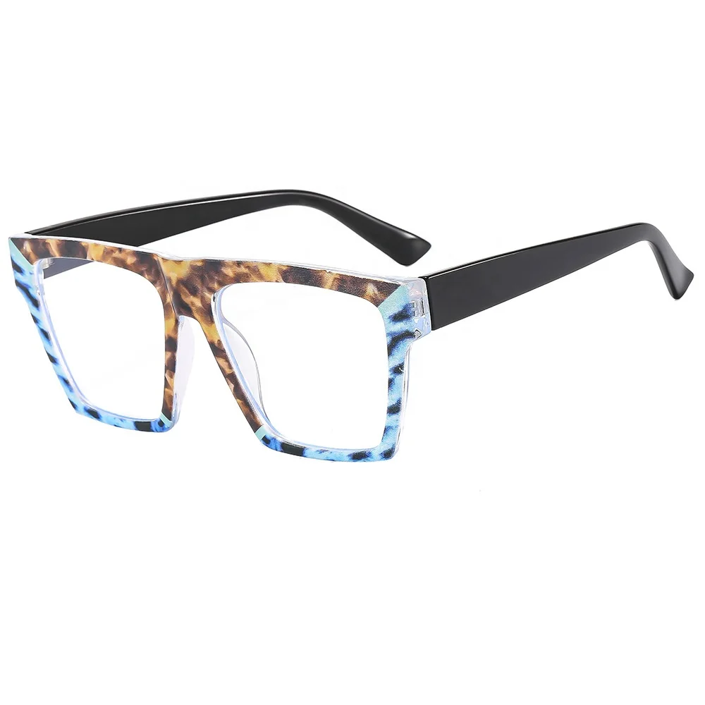 BL904 Plastic Vintage Rainbow Glasses Oversized Colorful Square Eyeglasses Frames 2024
