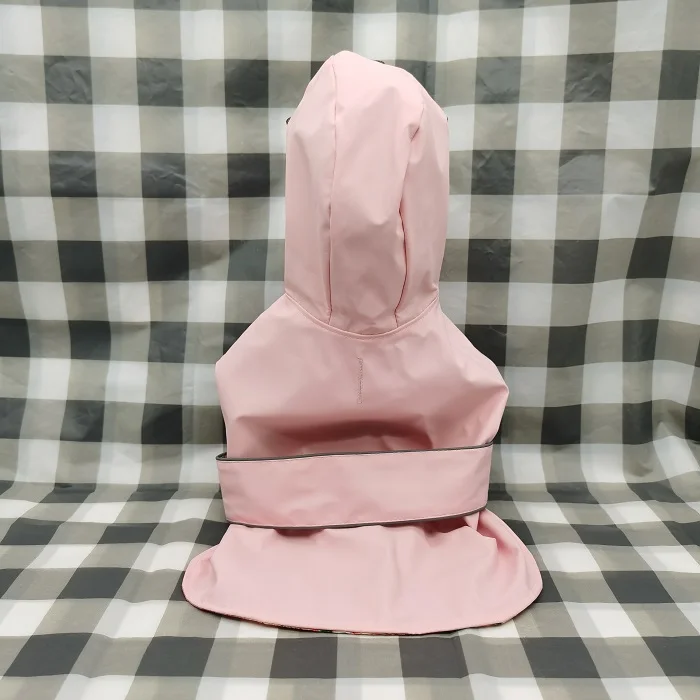 
Pet Dog Wear Reflective Adjustable Drawstring Hood Waterproof Pink Dog Clothes Raincoat Pet Apparel & Accessories Hoodies Animal 