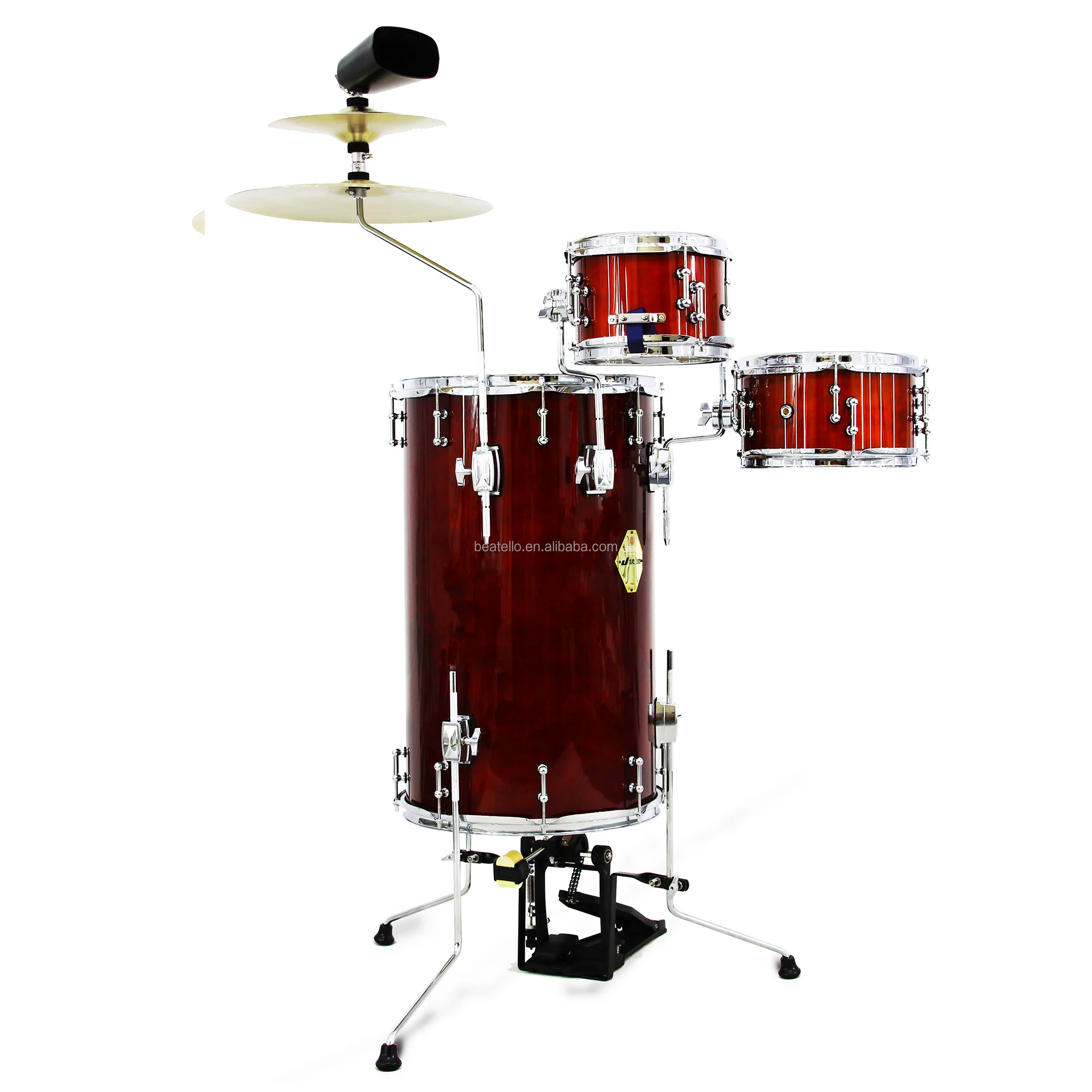 JBK Maple Wooden Drum Set With Cymbals Cowbell Professional Hand Baking Paint Drums Set Percussion Instrument Manufacturer