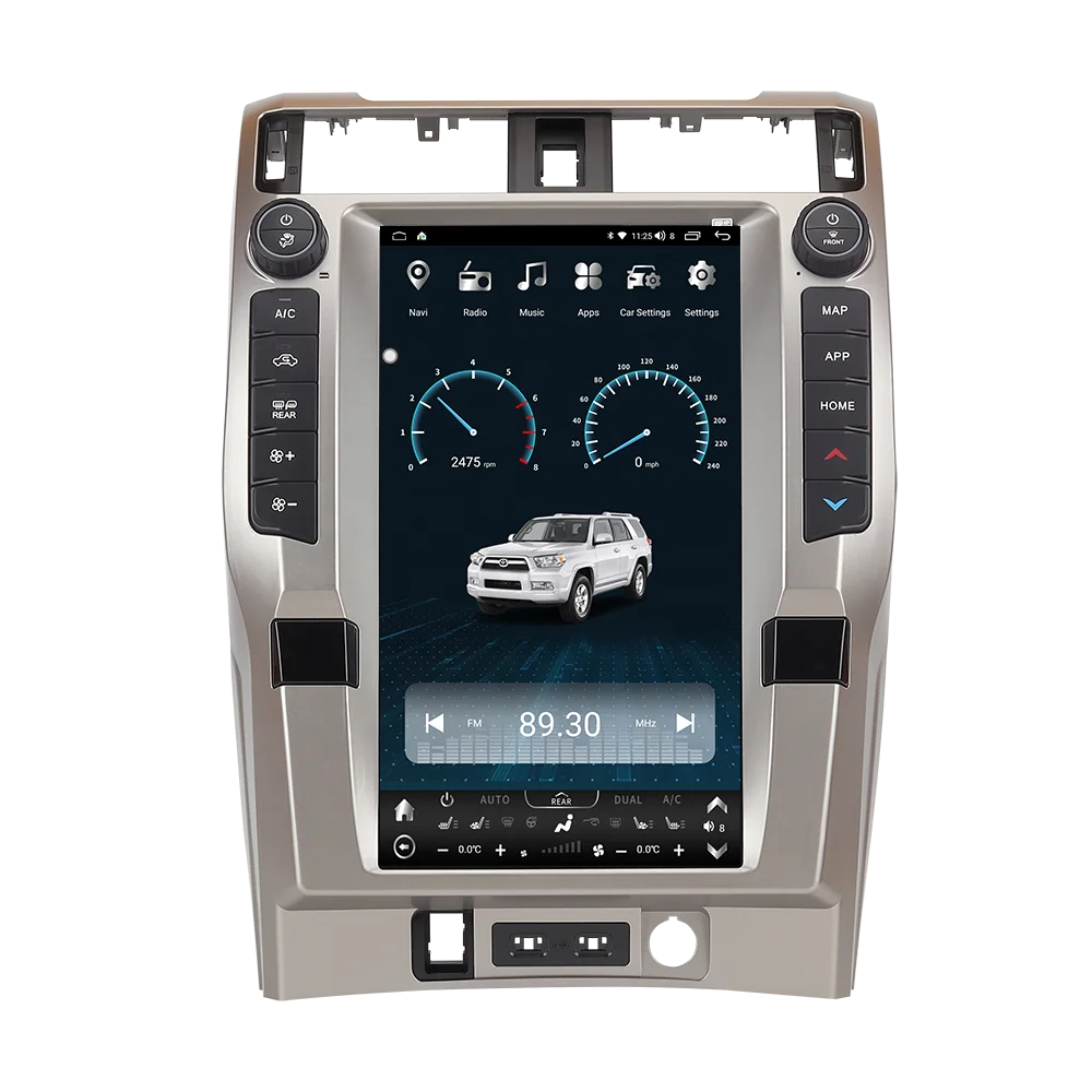 Android For Toyota 4Runner 2009-2019 Vertical Tesla IPS Screen Car Multimedia Player Navigation GPS Audio Radio Stereo Head Unit