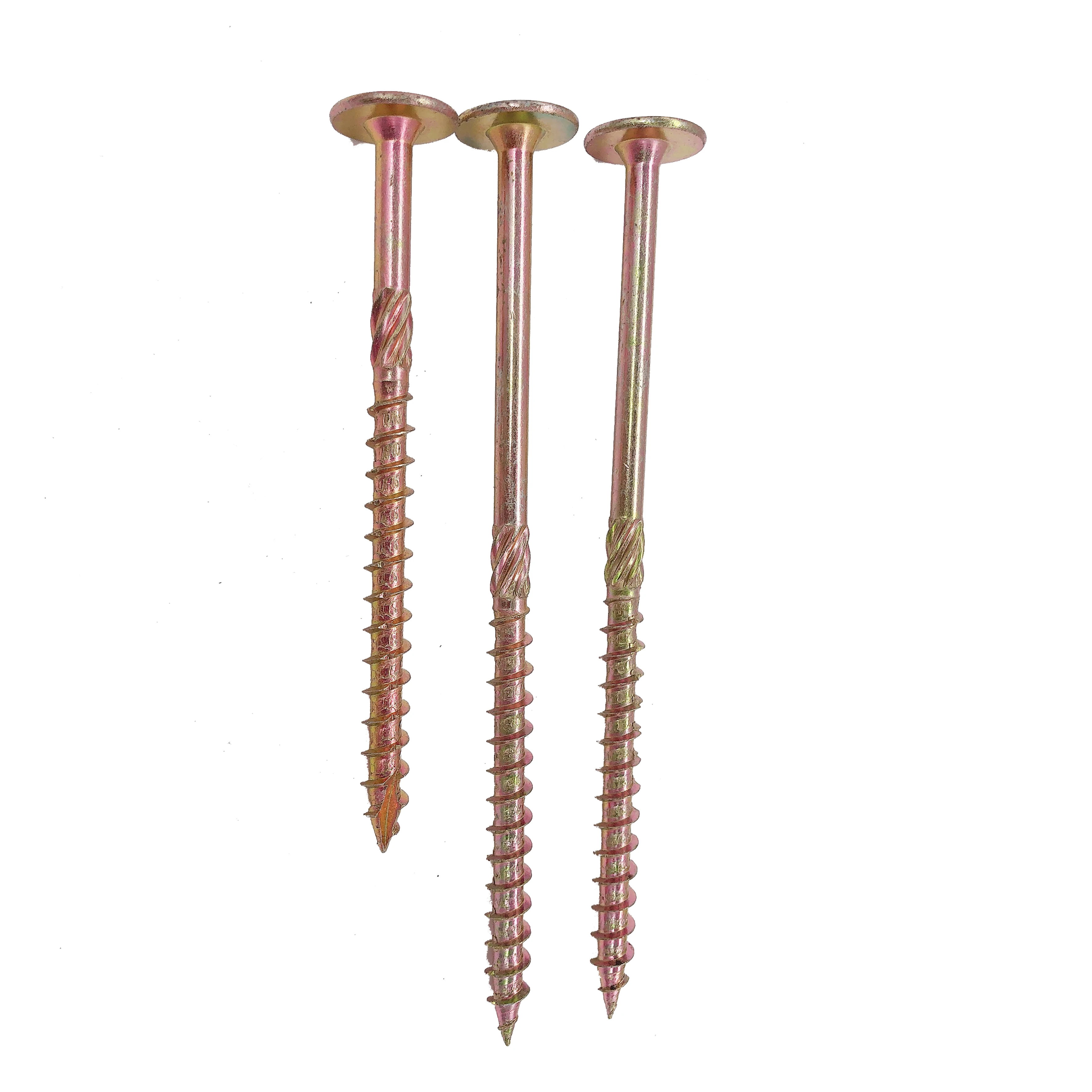 Straw Rope Nail Wafer Head Chipboard U Double Thread Wood Construction Stainless Self Drilling Metal Screw T17