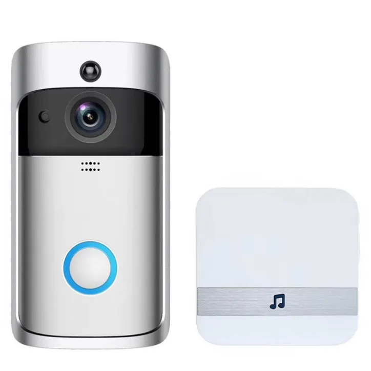 Smart Wifi Video Deurbel Met Camera 720P Door Bell Wireless Battery Powered Smart Wifi Wireless Video Intercom Doorbell Camera