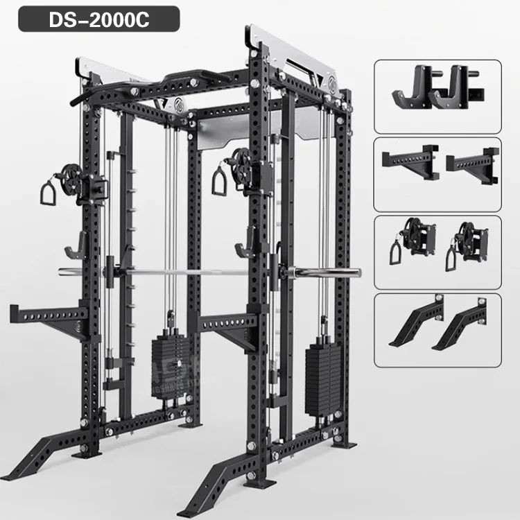 Dongshang Multi Functional Trainer Gym Fitness Equipment Set Cable Pulley Crossover Machine Smith Machine