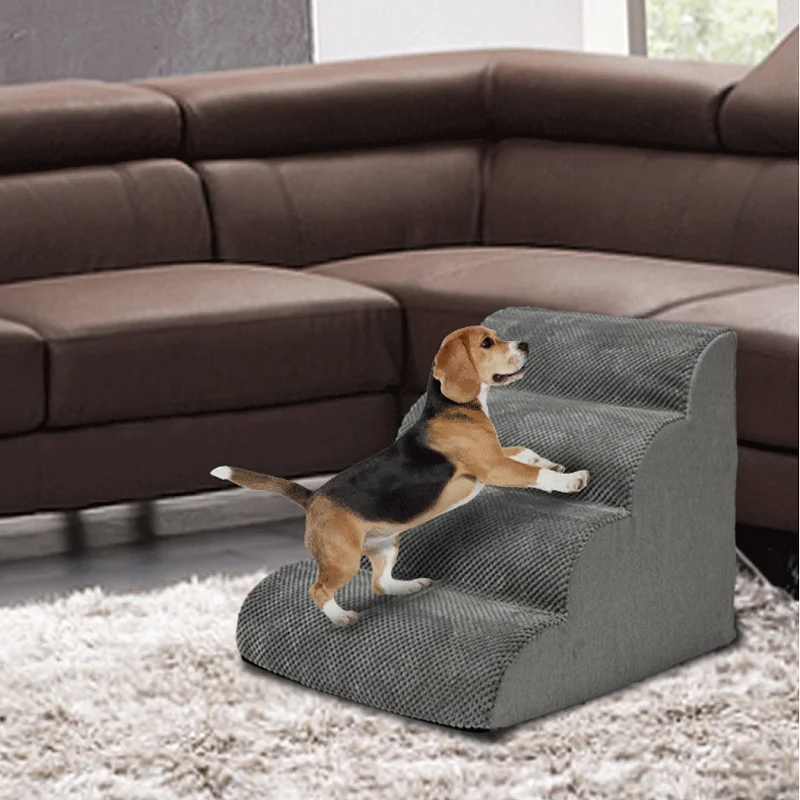 2023 New Multi-Function Portable Home Memory Foam Folding Pet Stair Steps Foam Steps For Pet Dog
