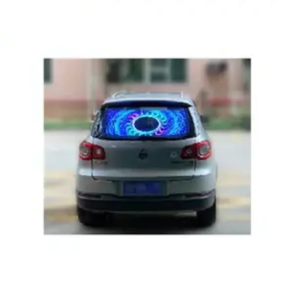 P7.5-3.89 full Color wifi&4G Car Glass window LED Transparent display Board Taxi Rear Window COB LED Advertising Display panel
