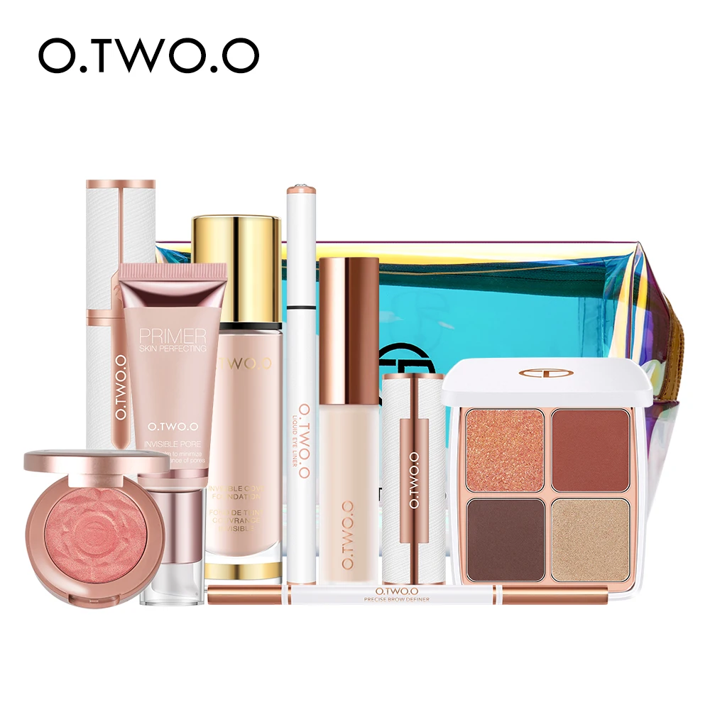 RTS O.TWO. Высококачественный водостойкий стойкий набор для макияжа из 9 предметов, портативный подарочный набор косметики