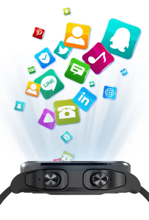 Hot sale sports remote control camera with earplugs wireless two-in-one sports smart watch