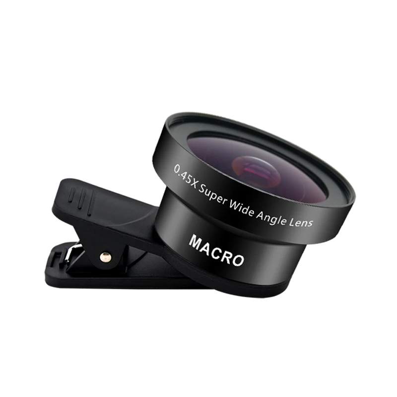 2022 Amazon Best Seller Phone Lens 0.45X HD Wide Angle 15X Macro 2 In 1 Lens Kit for iPhone 11 XS Max