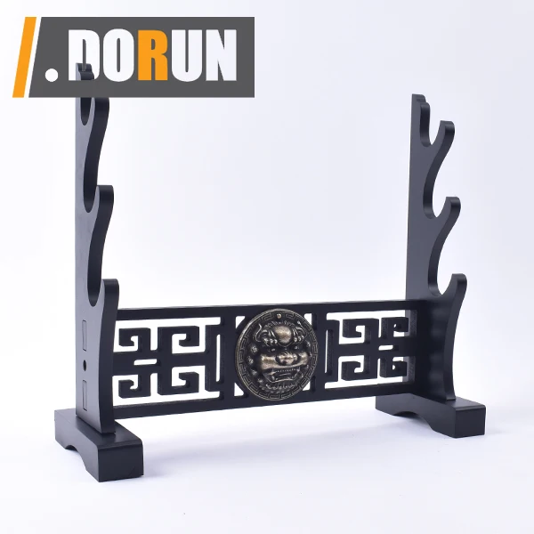 Floor Stand Single Sword Stand Premium Piano Black Finish W/Red Felt  Two-Tier Sword Stand, Black Lacquer Finish Rack Sword