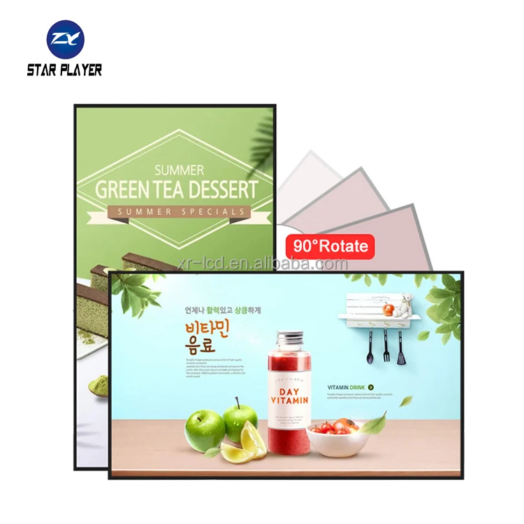 43 55 inch monitor for 4k ultra hd android 12 wifi display kiosk hanging advertising lcd digital signage wall mount player