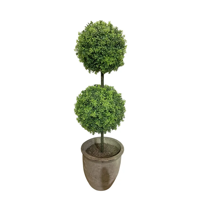 Uv Resistant Faux Cypress Topiary Spiral Boxwood Ball Pine Artificial Cedar Tree Outdoor