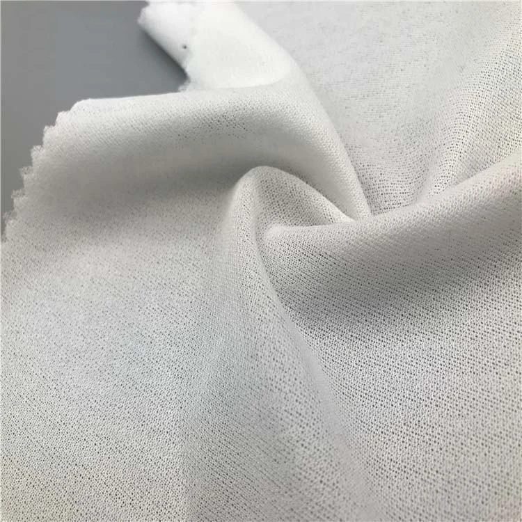 PA fusible woven circular knitted interlining 100% polyester 4 ways stretchable  knitted adhesive interfacing for casual clothes