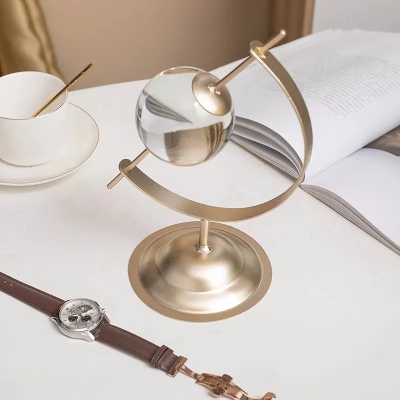 Interior Modern Nordic Table Gold Accessories Wholesale Metal  Art Crafts Home Decor Pieces Luxury Crystal Decor