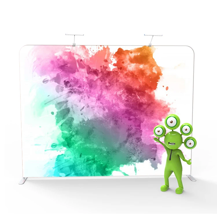 Портативный 8ft tradeshow выставочный алюминиевый стенд натяжение ткань 8ft фон