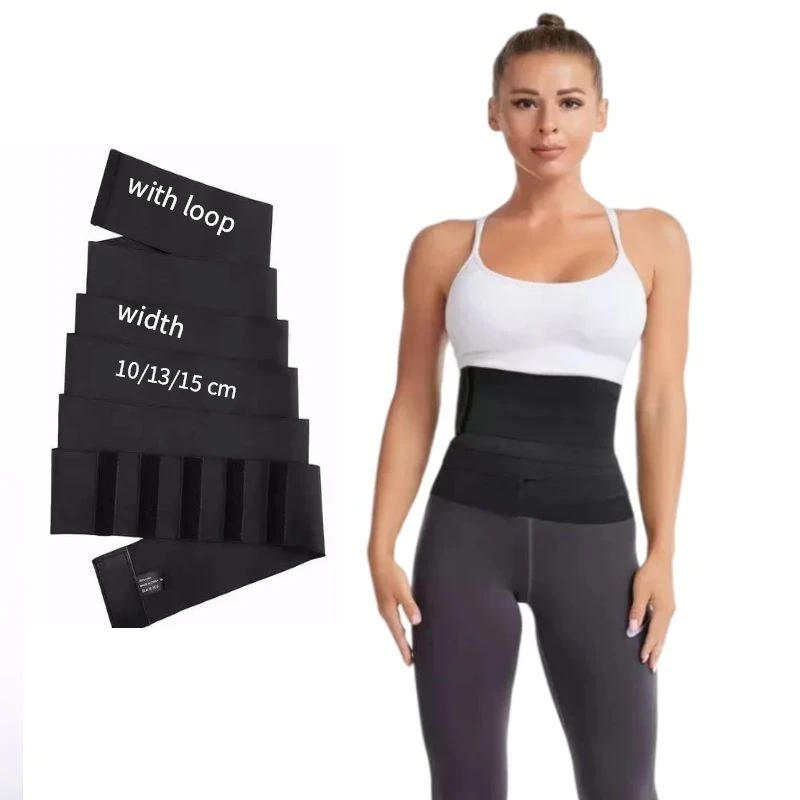 Compress Postpartum Tummy Belly  Bandage Wrap Latex Waist Trainer Shaper Waist Trimmer  Belt  for Women