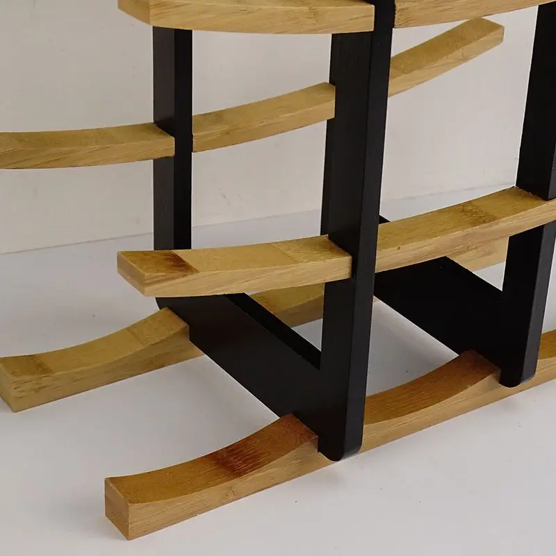 12-Bottle Bamboo Wine Rack, Dark Espresso