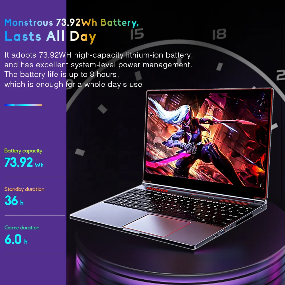 Wholesale Latest 16.1 inch High-End Intel Core i9 CPU Laptop 8GB 16GB Ram 128GB SSD Ultraslim Gaming Computer