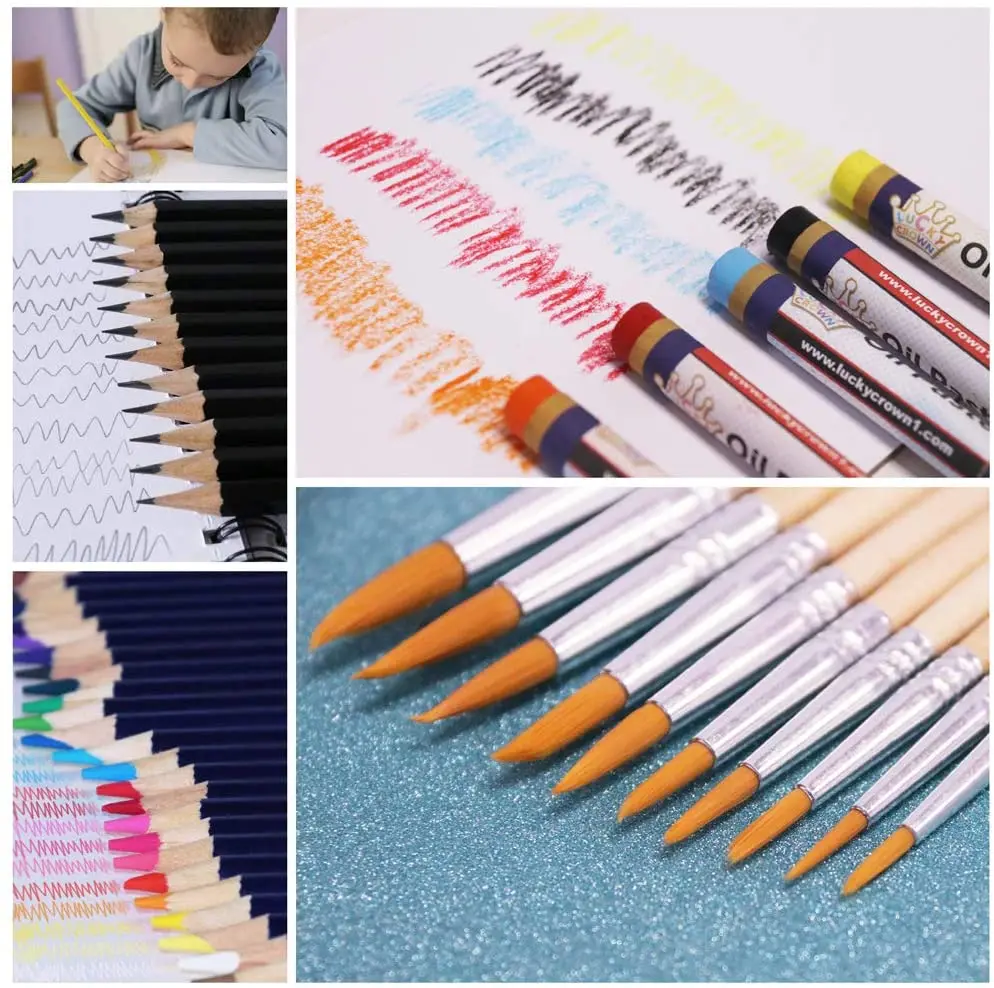 Art Supplies Set wi Portable Wooden Case Professional Art Set  83 Pieces Deluxe Art Set for Painting