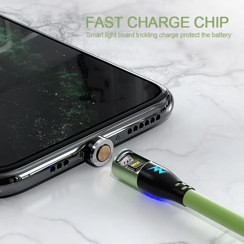  Магнитный USB-кабель для мобильного телефона 3 в 1 кабель быстрой зарядки зарядка вращение на 360 градусов магнитный