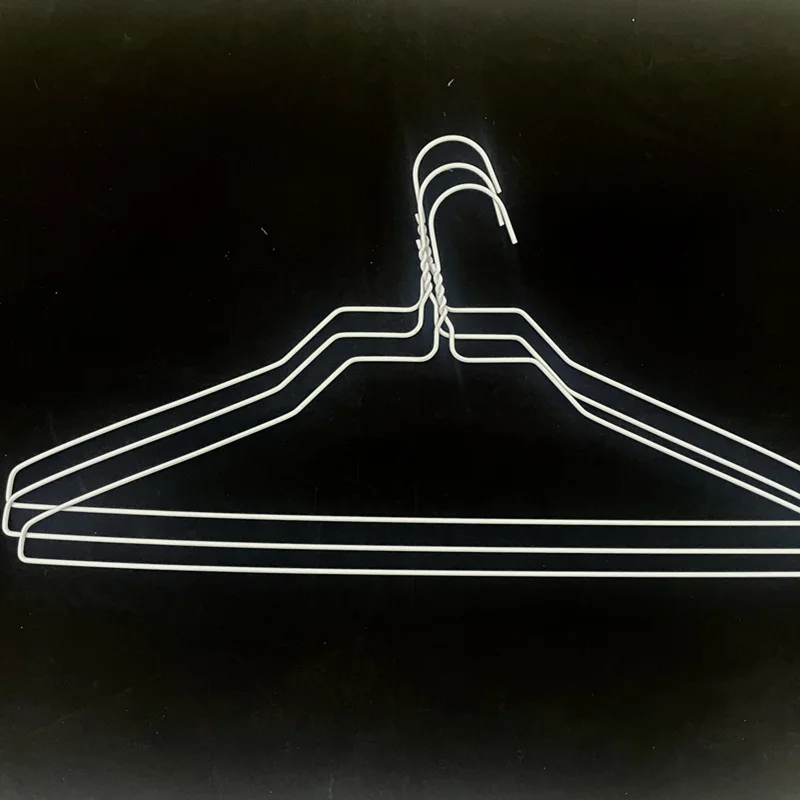 Dry Cleaner Wire Coat Hanger in bulk Disposable Laundry White Wire Hanger Galvanized Wire Clothes Hanger