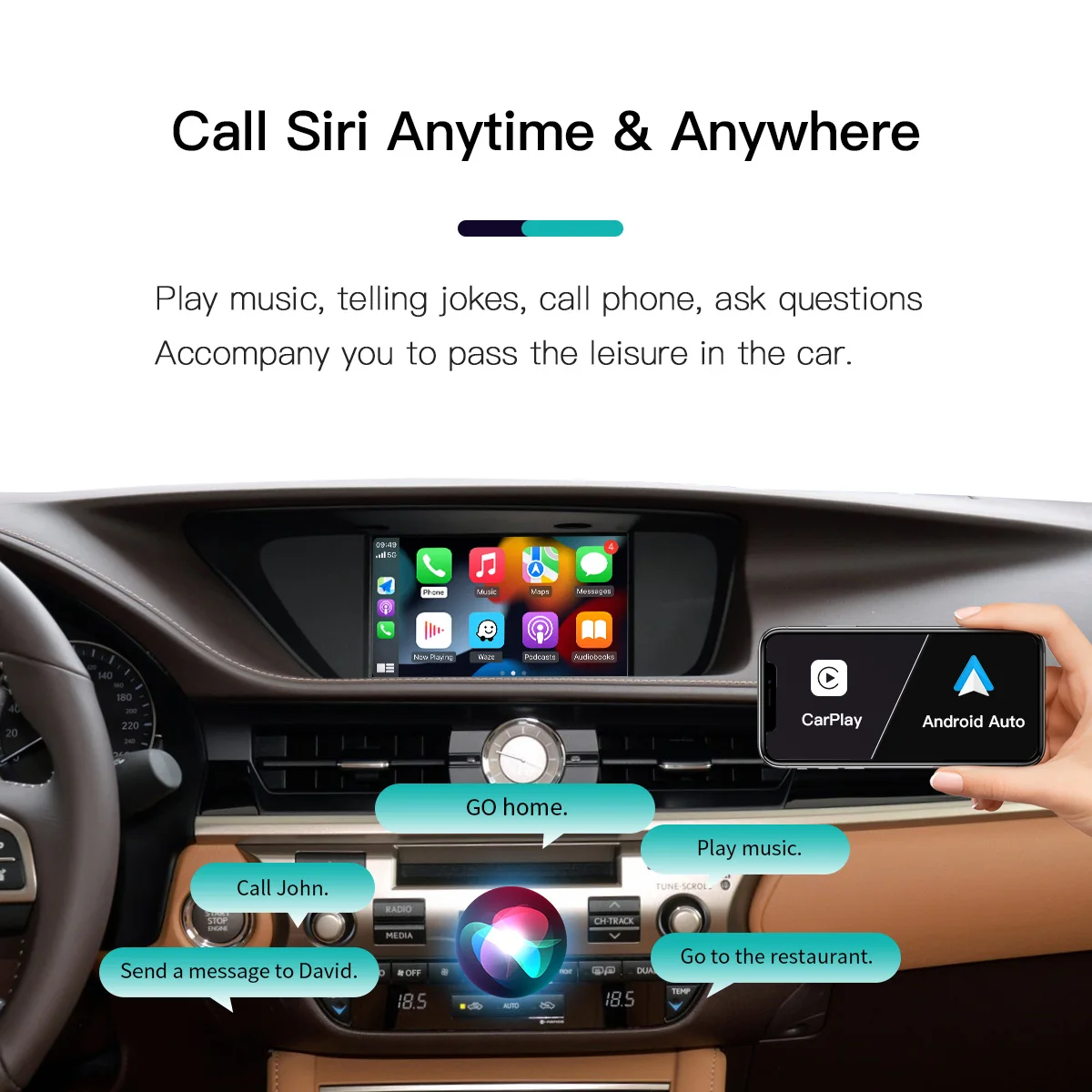 Autoabc беспроводной Carplay декодер для Lexus Ux Lx Ct автомобильный экран надстройка Android Auto интерфейсная коробка дисплей зеркало Iphone