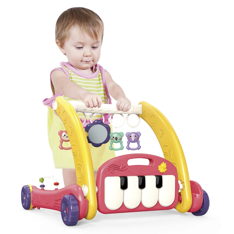 Rack and Walker Baby 2 in 1 Play Mat for Toddlers with Music Baby Walker for Learn to Walk Push/Pull Toys & Walkers