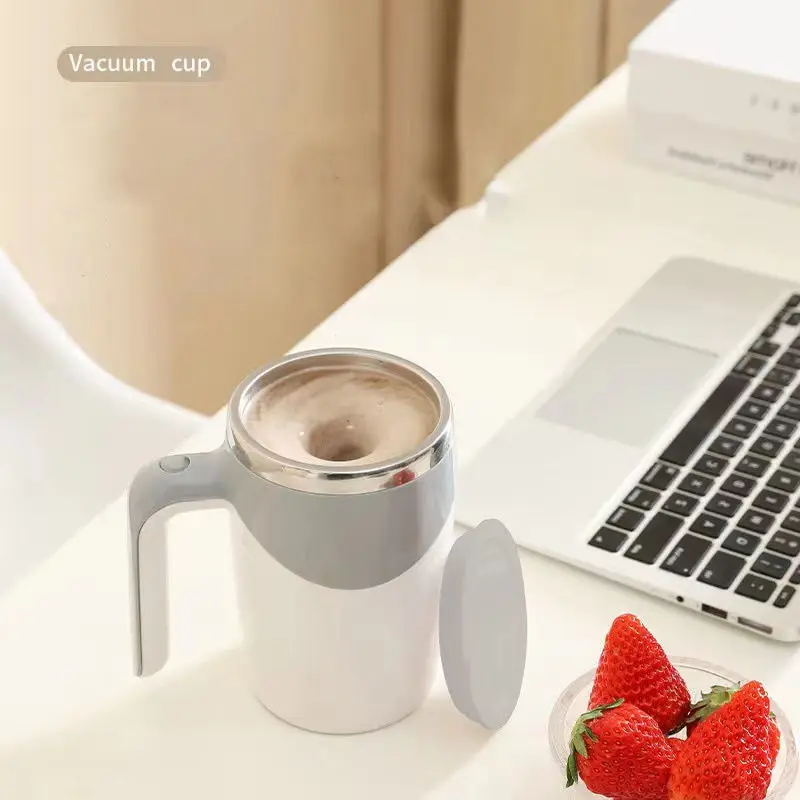 Automatic Self Stirring Coffee Cup Electric Magnetic Mug Metal Mugs Stainless Steel Portable USB Travel American Style HANDGRIP