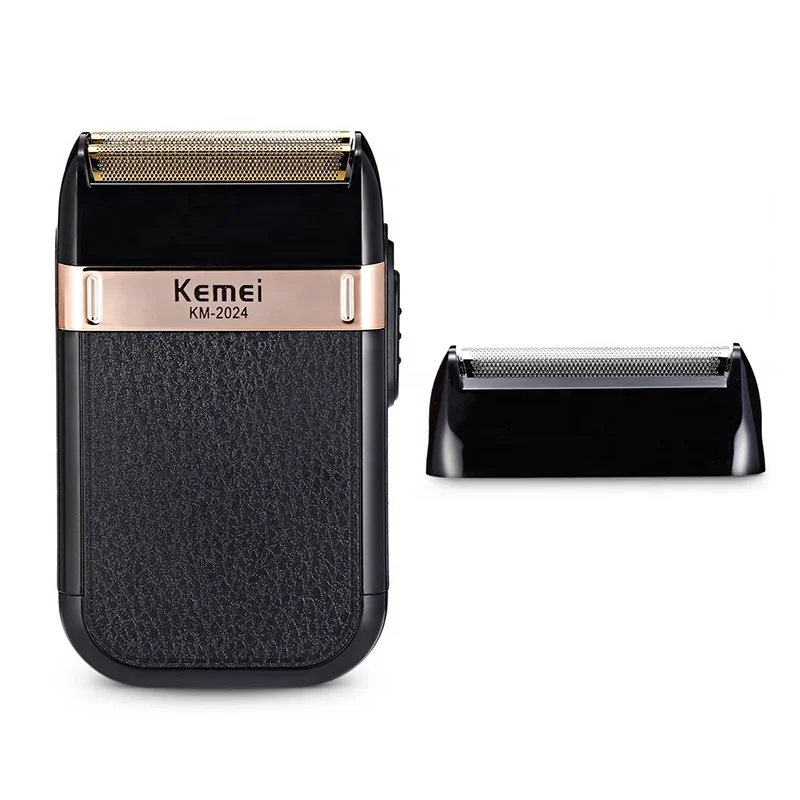 Kemei-2024 Top Rechargeable Shaving Machine Beard Trimmer Electric Face Epilator Reciprocating Twin Blade Safty Razor for Men