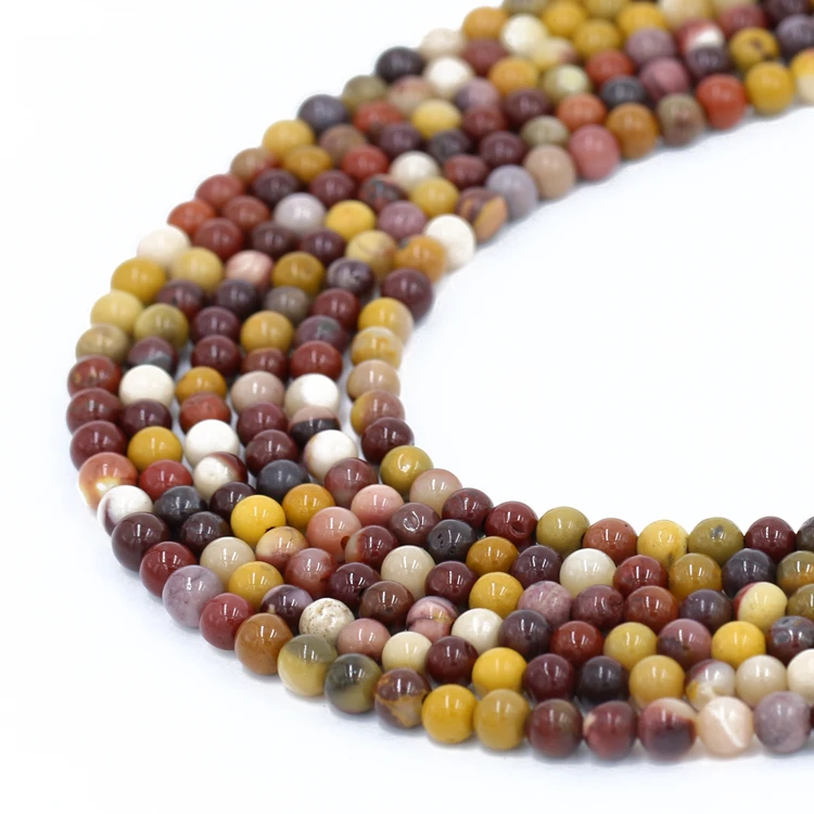 Natural Stone Beads round Mookaite Jasper Loose Gemstones Beads For Jewelry Making