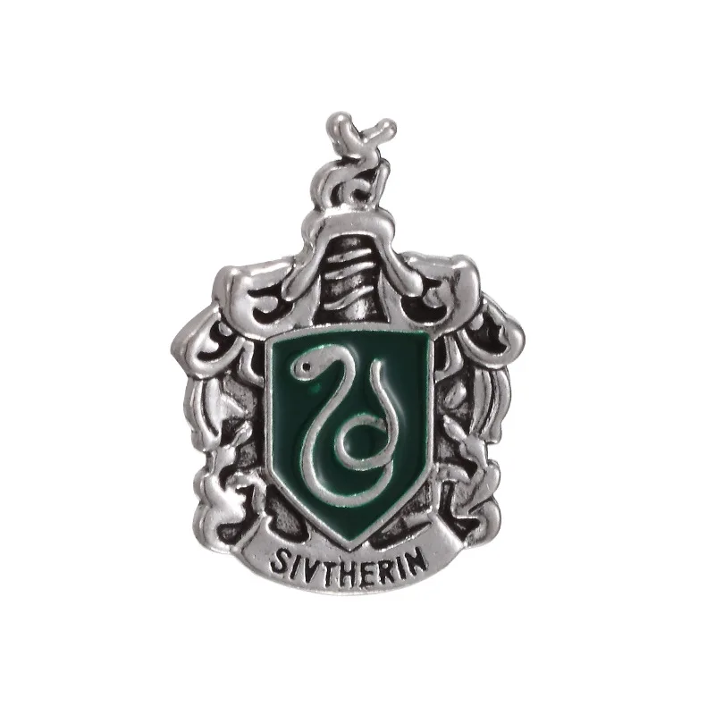 high grade boys and girls Four rings House badge Snake Red Lion Blue Eagle Badger metal pin custom cartoon anime pins brooches