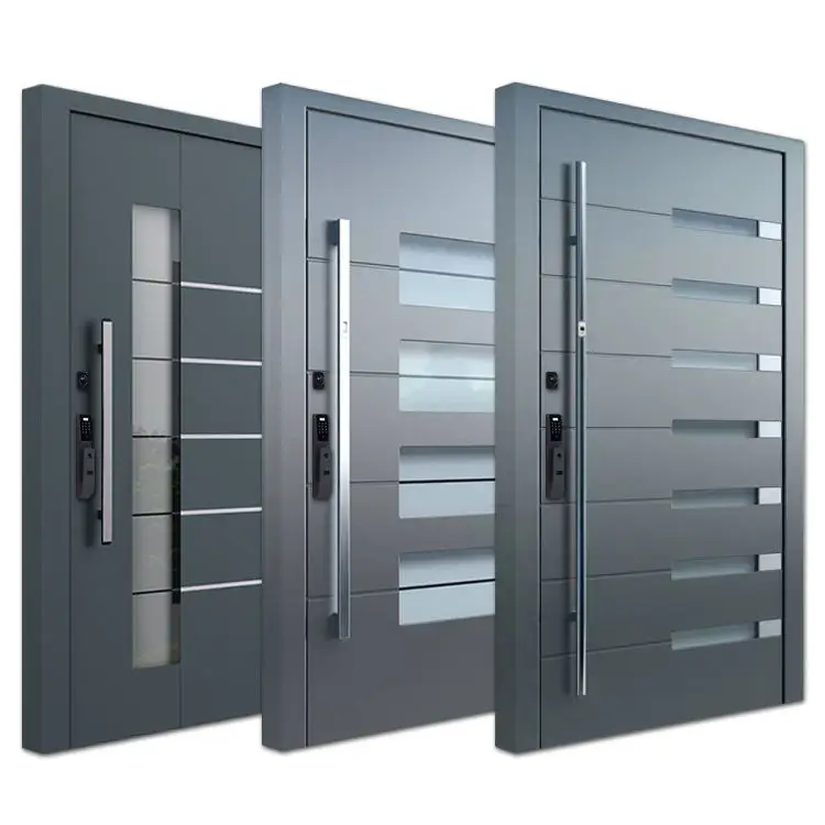 2024 American modern design Main entrance steel door design house internal metal doors room modern steel door