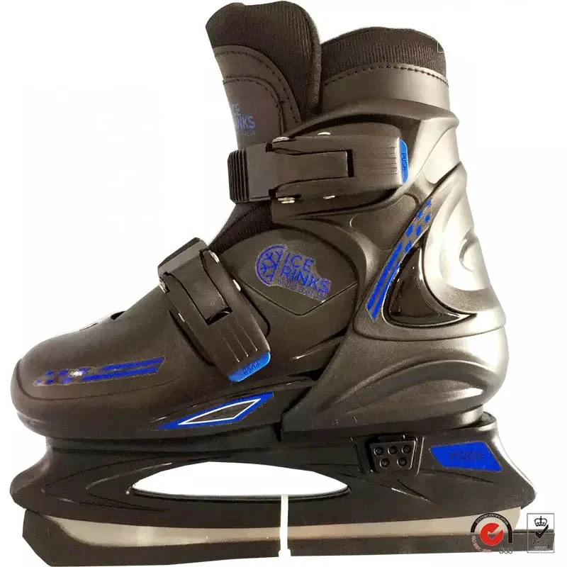 Custom Ice Rink Skates Shoes Professional PP Shell Black Hockey Ice Skating Shoes