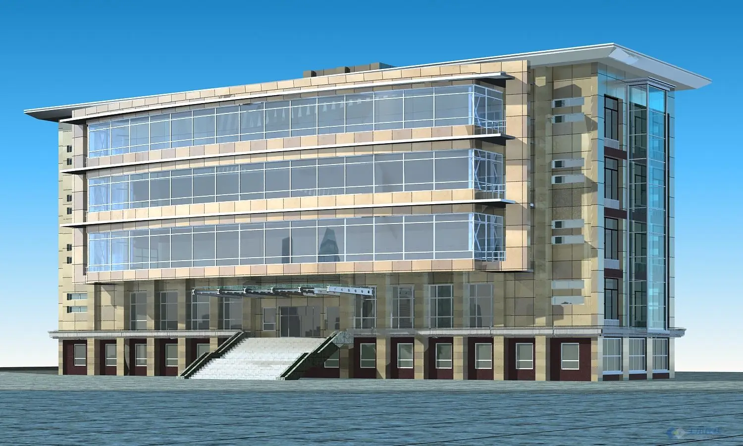 High-Rise Multi-Storey Prefabricated Steel Structure Office Building Lightweight steel structure office building