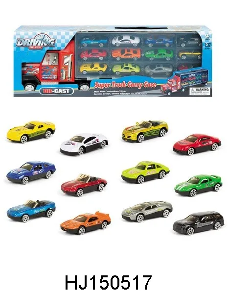 1:42 die-cast model car super truck metal toy car carry case for mini car toy