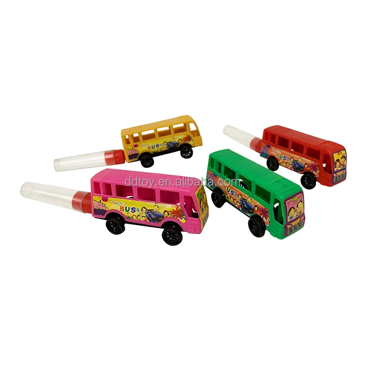 Wholesale Bus Sweet Sugar Tube Candy Filled Toys